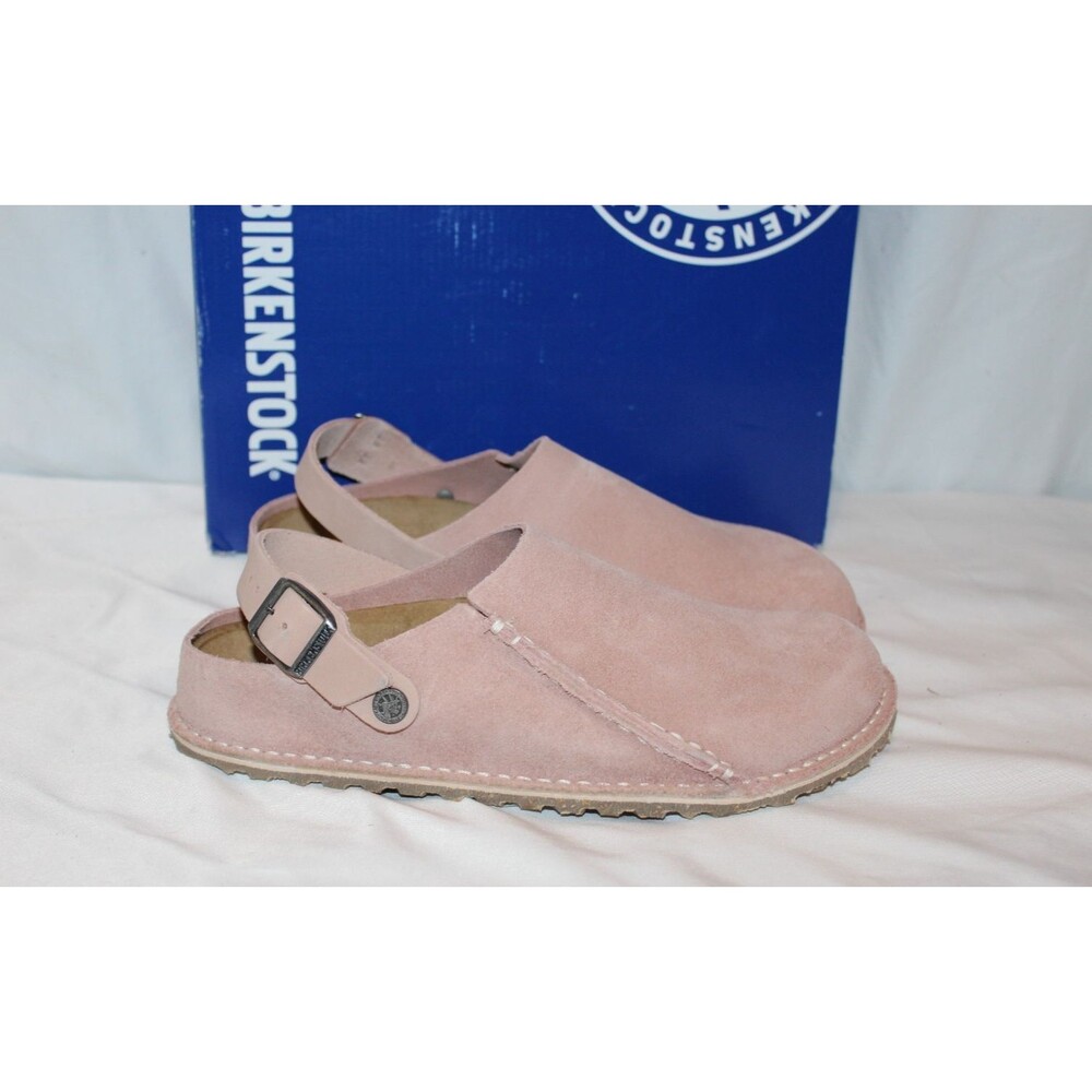 BIRKENSTOCK WOMEN LUTRY PREMIUM SUEDE CLOGS SANDALS EU 40 NARROW LIGHT ROSE